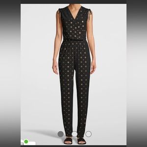 WHBM Black&gold knit jumpsuit. Size Small